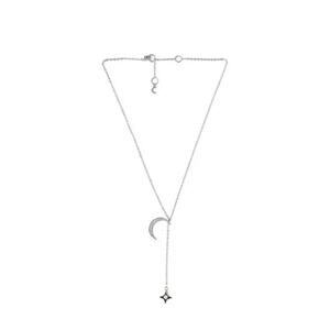 LILI CLASPE Silver Plated Rope The Moon Necklace Lariat New in Box